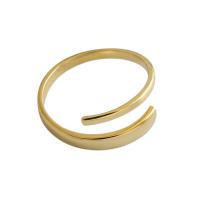 925 sterling zilver Manchet Finger Ring, plated, verstelbaar & voor vrouw, meer kleuren voor de keuze, 7.5mm, 16.5mm, Maat:6, Verkocht door PC
