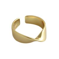 925 sterling zilver Manchet Finger Ring, plated, verstelbaar & voor vrouw, meer kleuren voor de keuze, 6.4mm, 17.2mm, Maat:7, Verkocht door PC