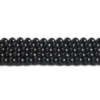 Graphite Beads Round polished black Sold Per Approx 14.57 Inch Strand