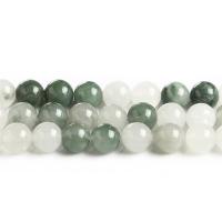 Perla, Krug, uglađen, različite veličine za izbor, zelen, Prodano Per Približno 14.57 inčni Strand