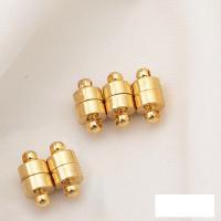 Brass Magnetic Clasp 18K gold plated fashion jewelry & DIY golden Sold By Lot