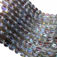Ovale krystalperler, Østrigske krystal, du kan DIY, blandede farver, 8x10mm, Solgt Per 38 cm Strand