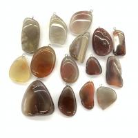 Persian Gulf Agate Pendant with Iron Nuggets polished mixed colors 17-24mm Sold By PC