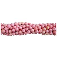 Perles de coquillage rose naturel, coquille rose, Rond, poli, Surface de coupe de l'étoile & DIY, rose, 8mm, Vendu par 38 cm brin