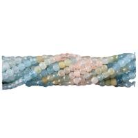 Morganite Χάντρα, Κύβος, γυαλισμένο, DIY & πολύπλευρη, μικτά χρώματα, 4mm, Sold Per 38 cm Strand