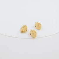Messing kralen, Zaad van Lotus, plated, DIY, gouden, 7x10mm, Verkocht door PC