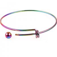 Bijoux de bracelet en alliage de zinc, Placage, bijoux de mode, plus de couleurs à choisir, 680x1.80mm, Vendu par PC