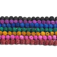Koraliki naturalna lawa, Koło, obyty, do wyboru różne materiały & różnej wielkości do wyboru, dostępnych więcej kolorów, sprzedawane na około 14.57 cal Strand