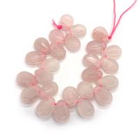 Luonnollinen Ruusukvartsi helmiä, Kyynel, tee-se-itse, vaaleanpunainen, 10x14mm, Myyty Per 38 cm Strand