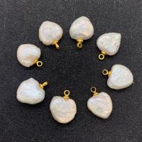 Freshwater Pearl Pendants with Brass gold color plated fashion jewelry & DIY white Sold By PC