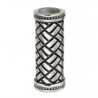 Perles de tube en acier inoxydable, pilier, poli, noircir, 22x9x9mm, Trou:Environ 6mm, Vendu par PC
