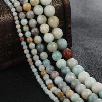 Amazonit Perlen, rund, poliert, DIY & verschiedene Größen vorhanden & facettierte, verkauft von Strang