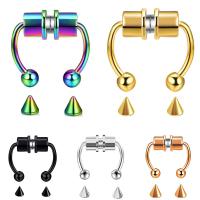 الفولاذ المقاوم للصدأ ثقب الأنف مجوهرات, مطلي, مع المغناطيسي & للمرأة, المزيد من الألوان للاختيار, 10mm, تباع بواسطة PC