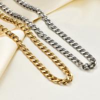 Stainless Steel Chain halskæde, Rustfrit stål vedhæng, forgyldt, mode smykker & forskellig størrelse for valg & bremse kæde, flere farver til valg, Solgt af PC