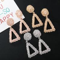 Zinc Alloy Drop Earrings plated fashion jewelry & for woman 65mm Sold By Pair