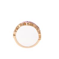 Zinklegering ringen, Zinc Alloy, Bloem, gold plated, mode sieraden & Tai Ji & glazuur, gouden, 4.57mm, Verkocht door PC