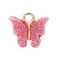 Zinc Alloy Pendants Acrylic with Zinc Alloy Butterfly nickel lead & cadmium free Sold By PC