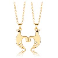 Couple Necklace Zinc Alloy with brass chain & Wax Cord with 1.96inch extender chain Bird plated 2 pieces & with magnetic & for couple nickel lead & cadmium free Length Approx 21.6 Inch Sold By Set