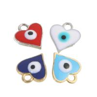 Evil Eye Pendants Zinc Alloy Heart evil eye pattern & enamel Sold By Bag