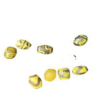 Perles agate dzi tibétaine naturelle, agate Tibétaine, DIY, Jaune, 10x20mm, 100PC/lot, Vendu par lot