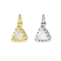 Cubic Zirconia Brass Pendants Triangle high quality plated micro pave cubic zirconia Approx 2mm Sold By PC