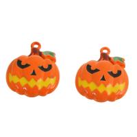 Fashion Halloween Pendant Plastic Pumpkin Halloween Jewelry Gift & enamel mixed colors Sold By Bag