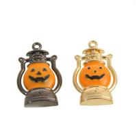 Fashion Halloween Pendant Zinc Alloy Pumpkin Halloween Jewelry Gift & enamel Sold By Bag