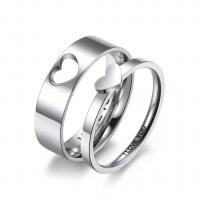 Пара кольца перста, титан, разный размер для выбора & разные стили для выбора & для пара, оригинальный цвет, 6mm, 4mm, размер:5-12, продается PC