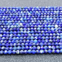 Koraliki Lapis Lazuli, Koło, obyty, DIY & fasetowany, niebieski, sprzedawane na 38 cm Strand