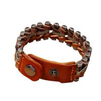 Cowhide Bracelet Zinc Alloy with Cowhide Adjustable & fashion jewelry & for woman Sold By PC