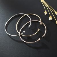 alliage de zinc bracelet manchette, Placage, bijoux de mode & pour femme, plus de couleurs à choisir, 65mm, Vendu par PC