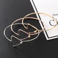 Zinc Alloy Bangle plated fashion jewelry & for woman 60mm Sold By PC