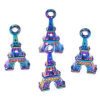 Zinc Alloy Pendants Eiffel Tower colorful plated vintage nickel lead & cadmium free Sold By PC