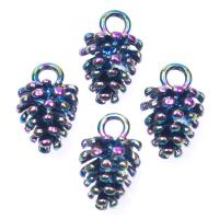 Zinc Alloy Fruit Shape Pendants Pinecone colorful plated vintage nickel lead & cadmium free Sold By PC