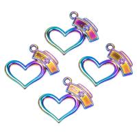 Zinc Alloy Heart Pendants colorful plated vintage nickel lead & cadmium free Sold By PC