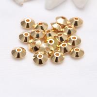 Messing spacer perler, guldfarve belagt, du kan DIY, gylden, nikkel, bly & cadmium fri, 6mmuff0c8mm, 100pc'er/Bag, Solgt af Bag