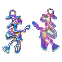 Zinc Alloy Pendant Sorcerer plated Halloween Design mixed colors Sold By PC