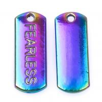Zinc Alloy Tag Charm plated mixed colors Sold By PC