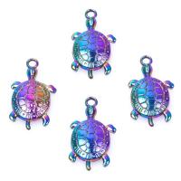 Zinc Alloy Animal Pendants Turtle plated mixed colors Sold By PC