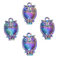 Zinc Alloy Pendant Owl plated mixed colors Sold By PC