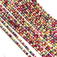 Syntetisk Turkos Bead, Abacus, DIY & olika storlek för val, blandade färger, Såld Per Ca 13.5 inch Strand
