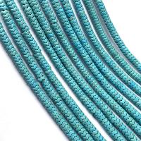 Syntetisk Turkos Bead, Hexagram, DIY & olika storlek för val, blå, Såld Per Ca 15 inch Strand