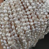 Keishi ferskvandskulturperle Beads, Ferskvandsperle, Nuggets, du kan DIY, hvid, 7-8mm, Solgt Per Ca. 15 inch Strand