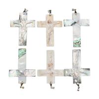 Natural Abalone Shell Pendants Cross Unisex Sold By PC