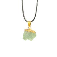 Quartz Gemstone Pendants with Brass irregular gold color plated & Unisex 22mm-30mmx6mm-10mm Sold By PC