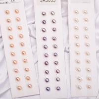 Cultured Half Drilled Freshwater Pearl Beads DIY & half-drilled Sold By Bag