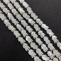 Natürliche weiße Muschelperlen, Krake, DIY, weiß, 9x14mm, Länge 38 cm, verkauft von PC
