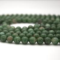 Jade African Perla, Krug, uglađen, možete DIY, zelen, Prodano Per 38 cm Strand