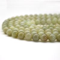 Hetian Jade Perle, rund, poliert, DIY, grün, 10mm, 37PCs/Strang, verkauft per 38 cm Strang