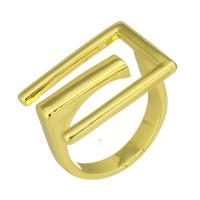 Messing ringen, gold plated, Verstelbare, Maat:7, 10pC's/Lot, Verkocht door Lot